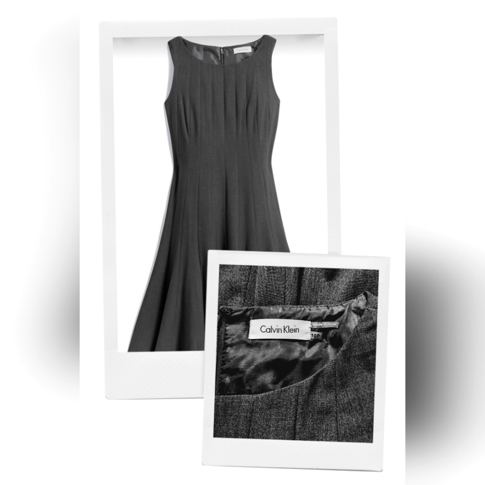 Calvin Klein, Petite Size 10-P, Sleeveless, A-Line, Pleated, Nwt